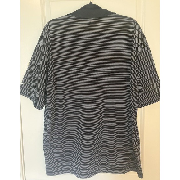 Nike Golf Dri-Fit Men’s XL Black Gray Striped Golf Polo Shirt - Picture 7 of 8